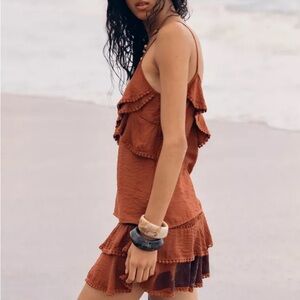 Zara Terracotta Ruffle set